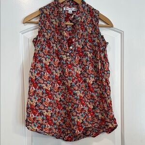 One Step Ahead Multicolor Floral Sleeveless Blouse Size Medium